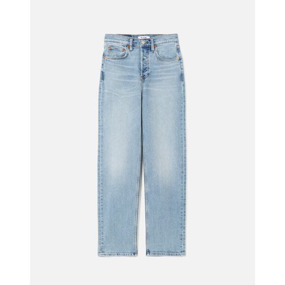 NEW REDONE 70S Ultra High Rise STOVE PIPE Women Blue Jeans Size 25 - Picture 5 of 16